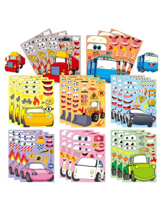 24 Hojas Stickers de Coche de Caricatura T-Antrix para Niños