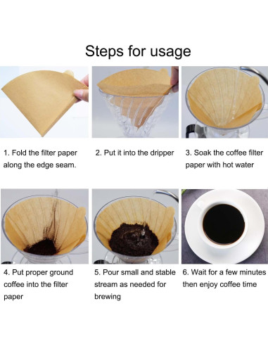 Filtros de café en cono Revelook V02, 100 unidades, 1-4 tazas