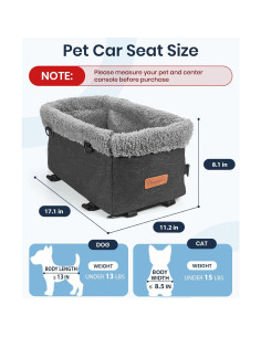 Asiento de Coche para Perros BurgeonNest Mediano 6.8kg 2