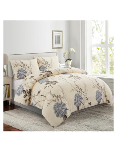 Conjunto de Ropa de Cama Individual Condecoración Marina Floral