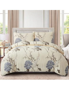 Conjunto de Ropa de Cama Individual Condecoración Marina Floral 2