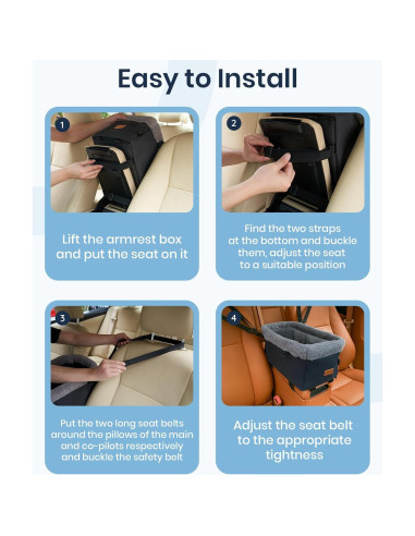 Asiento de Coche para Perros BurgeonNest Mediano 6.8kg