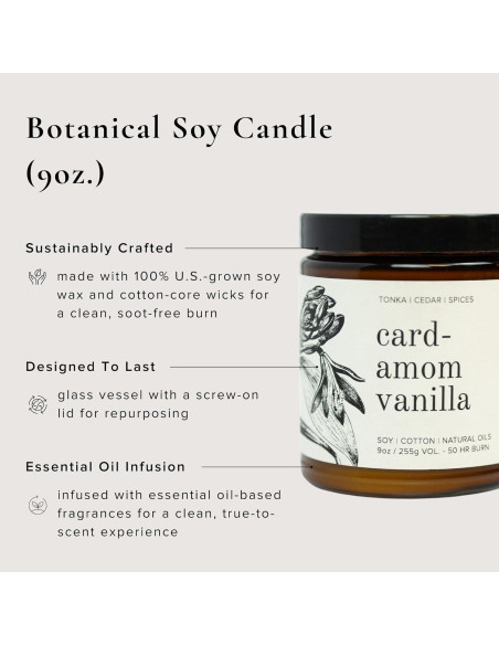 Vela de Cera de Soja Pura Broken Top 255 g Cardamomo Vainilla