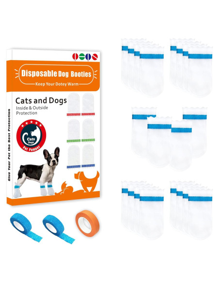 20 Botas Desechables para Perros RosyLife - Mediano, Impermeables