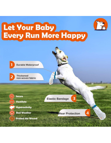 20 Botas Desechables para Perros RosyLife - Mediano, Impermeables