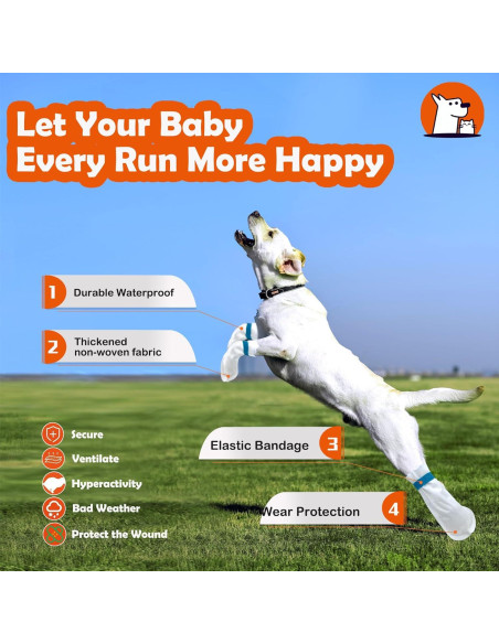 20 Botas Desechables para Perros RosyLife - Mediano, Impermeables