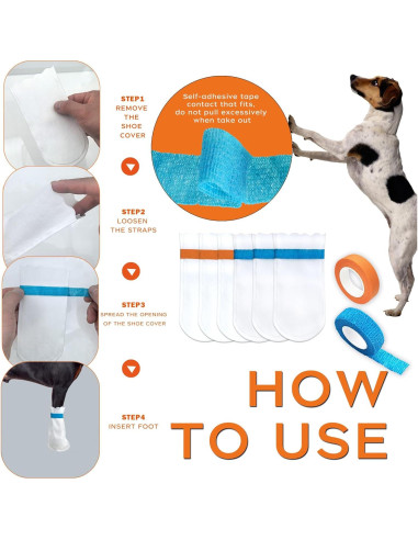 20 Botas Desechables para Perros RosyLife - Mediano, Impermeables