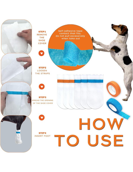 20 Botas Desechables para Perros RosyLife - Mediano, Impermeables