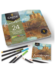 Conjunto de 24 Lápices de Colores Castle Arts Paisaje