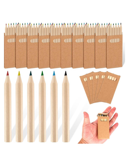 Lápices de Colores Faccito Mini 3.5" para Niños - 60 Piezas