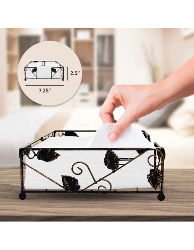 Soporte de Servilletas de Hierro Rústico Maypes con Brazo Pivotante