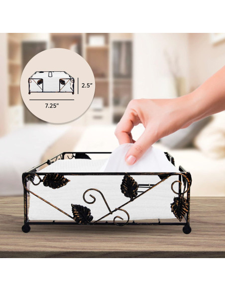 Soporte de Servilletas de Hierro Rústico Maypes con Brazo Pivotante