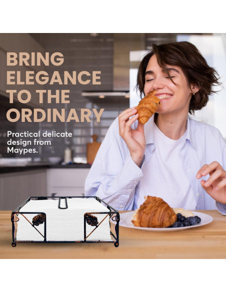 Soporte de Servilletas de Hierro Rústico Maypes con Brazo Pivotante