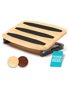 Reposapiés Ajustable COREMINDED Natural - Ergonómico 7 Ángulos
