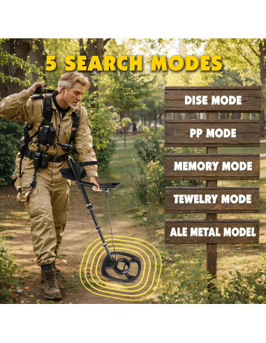 Detector de Metales YELLOW JACKET ASM-55 Ajustable IP65