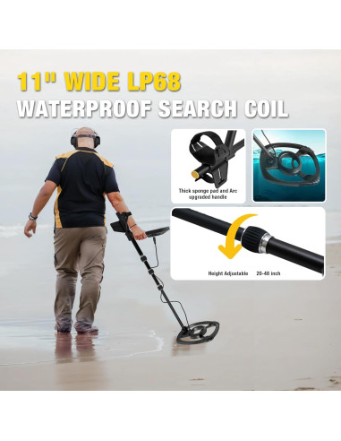 Detector de Metales YELLOW JACKET ASM-55 Ajustable IP65