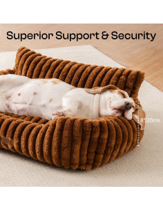 Cama para Perros MEWOOFUN Marrón 76.2x53.3x30.5 cm 2