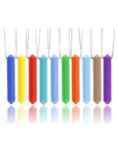 Collares Masticables Sensitivos para Niños - 10 Paquetes de Silicona