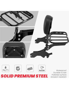 Barra Sissy Kekykm para Harley Softail 66 cm con Rack de Equipaje 2