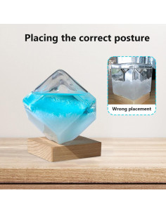 Estación Meteorológica de Cristal de Tormenta XJKLBYQ 11x11x14cm 2