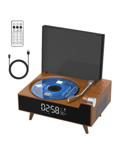 Reproductor de CD portátil PR-Reproductor de CD02 Bluetooth Negro