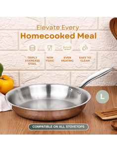 Sartén de Acero Inoxidable Homegrown 25.1 cm Triply 2.5L 2