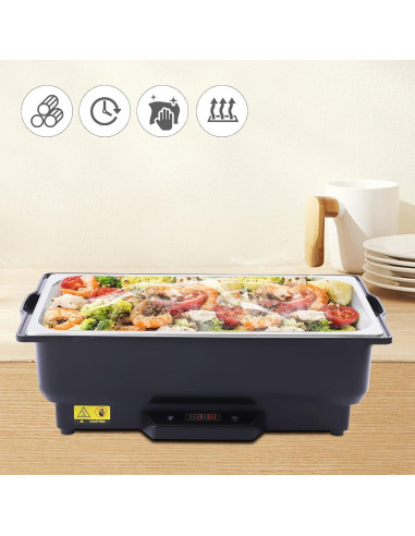 Chafer Eléctrico BILPIKOGoo 9L Acero Inoxidable Ajustable