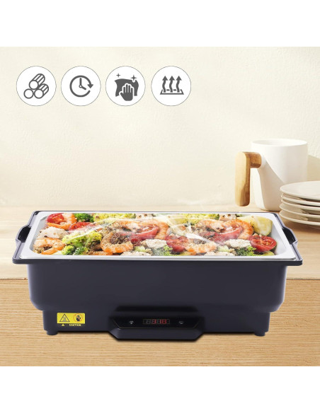 Chafer Eléctrico BILPIKOGoo 9L Acero Inoxidable Ajustable