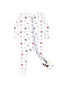 Pijama Convertible Bellabu Bear Bambú Recién Nacido Béisbol