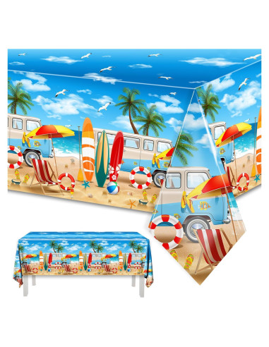 HAKOTI 3 Manteles de Playa Hawaianos 220x130 cm para Fiesta