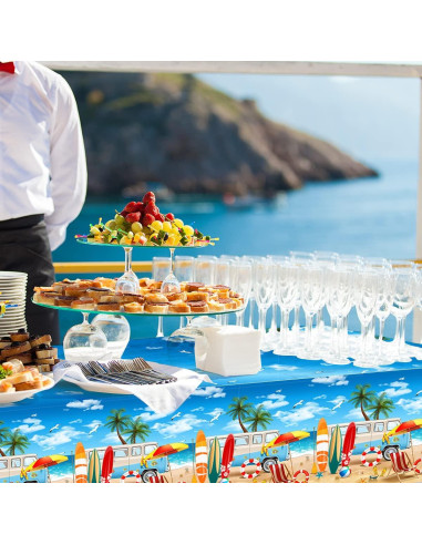 HAKOTI 3 Manteles de Playa Hawaianos 220x130 cm para Fiesta