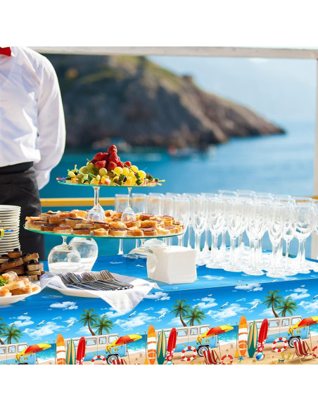 HAKOTI 3 Manteles de Playa Hawaianos 220x130 cm para Fiesta