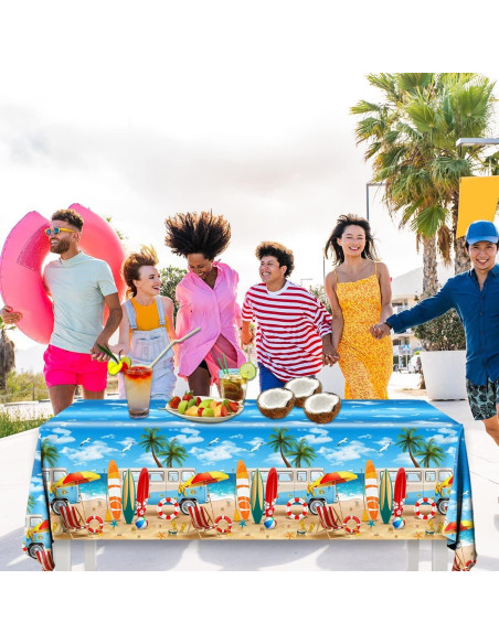 HAKOTI 3 Manteles de Playa Hawaianos 220x130 cm para Fiesta