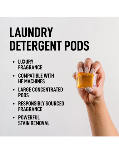 Detergente para Ropa Salsa de Lavandería 69 Paquetes + Aumentador 311ml Sándalo