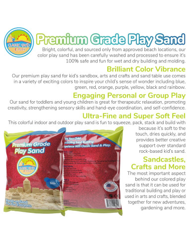 Arena de Jugar Clásica ARENA CLÁSICA 5 kg Color Rojo