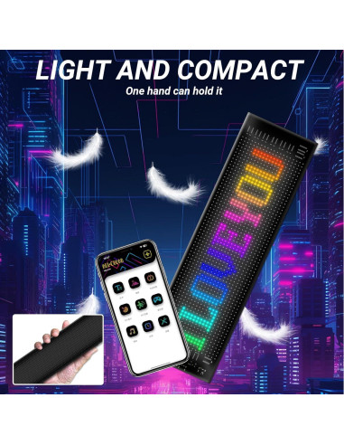 Tiras de Luz LED Fivahiva 2PCS 37.4x9.2cm Impermeables