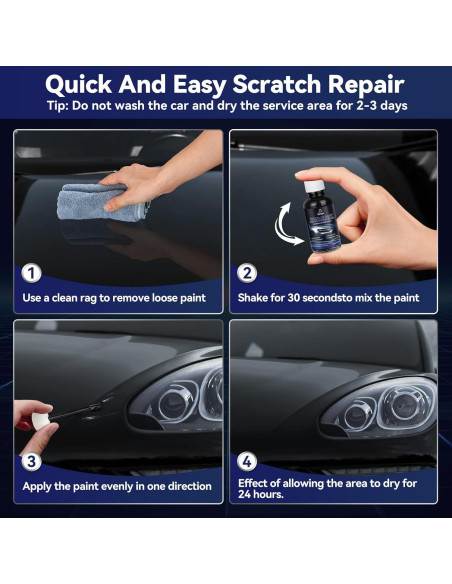 Reparador de Rayones SENVEN 42.5ml Pintura Negra Brillante