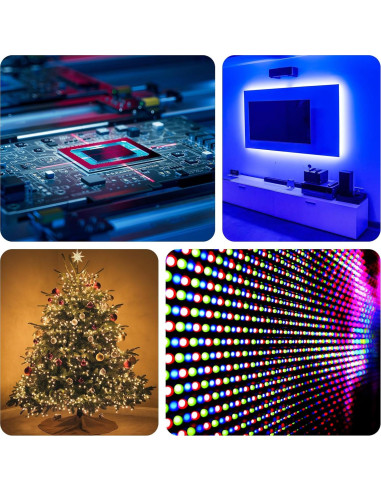 100 Diodos LED 5mm Blancos Cálidos MECCANIXITY para Electrónica