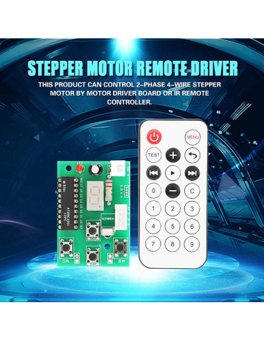 Controlador de Motor Paso a Paso DC 4-6V ViaGasaFamido con Control Remoto