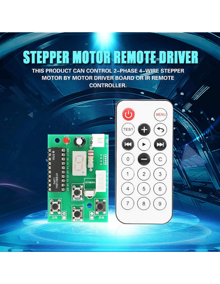 Controlador de Motor Paso a Paso DC 4-6V ViaGasaFamido con Control Remoto