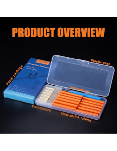 Kit de Conectores Eléctricos Fineday 12 Pcs con Tubo Termocontraíble 2