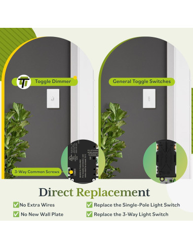 Interruptor Regulable TG Digital 1 Polo 3 Vías Blanco LED