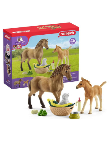 Juego de Figuritas Schleich Caballo Cuartero con Accesorios 9 Piezas