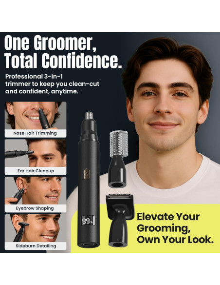 Recortador de Vello Nasal Kynor RF-8015 3-en-1 USB-C