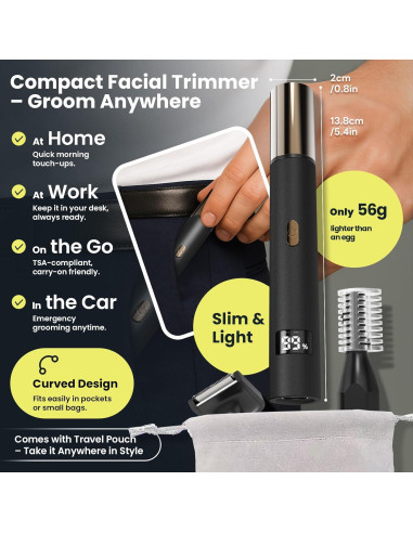 Recortador de Vello Nasal Kynor RF-8015 3-en-1 USB-C