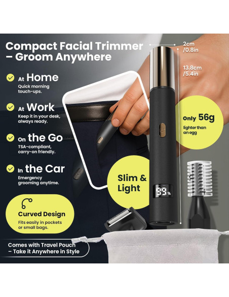 Recortador de Vello Nasal Kynor RF-8015 3-en-1 USB-C