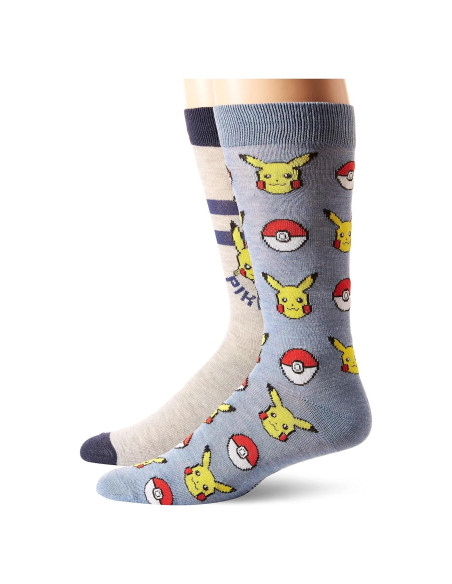 Calcetines de tripulación Pokemon para hombres - 2 pares