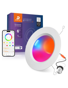 Iluminación empotrada LED DUSKTEC 6" RGBCW 13W regulable