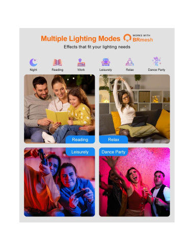 Iluminación empotrada LED DUSKTEC 6" RGBCW 13W regulable
