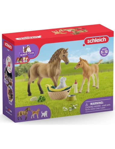 Juego de Figuritas Schleich Caballo Cuartero con Accesorios 9 Piezas